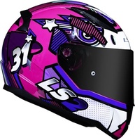 Capacete LS2 FF353 Rapid Khan Fucsia/Rosa e Branco - Segurança e Estilo para Sua Pilotagem - imagem 5