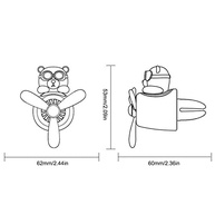 Difusor de Ar para Carro Urso Piloto Giratório - Aromaterapia e Decoração Divertida - imagem 4