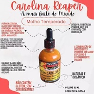 Molho de Pimenta Carolina Reaper Temperada 60 Ml - imagem 2