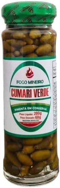 Pimenta em Conserva Cumari Verde 200g Fogo Mineiro - imagem 1