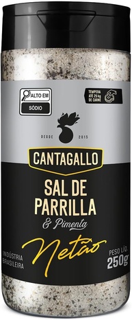 Sal de Parrilla & Pimenta Netão 250g - imagem 1