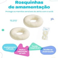 Pimpolho Rosquinha de Amamentação Confortável - Par de Protetores em Espuma Off White - imagem 4