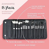 Pincéis de Maquiagem Jacki Design: Kit Completo 18 Pincéis - imagem 1