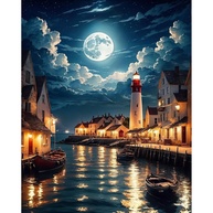 PRASIO Kit Pintura por Números para Adultos - Tela 40,6x50,8cm com Tintas Acrílicas e Pincéis - imagem 1
