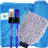 Kit Detalhamento Automotivo Completo: Toalha Secagem 300gsm, Pincéis Yamase e Luva Microfibra - imagem 1