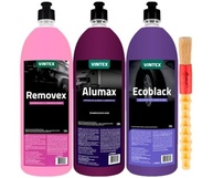 Kit Completo Limpeza Automotiva Vonixx: Removex, Alumax, Ecoblack e Pincel - imagem 2