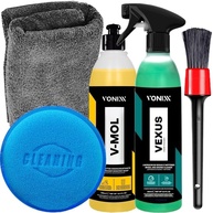 Kit Lavagem Profunda Vonixx: Limpador Vexus 500ml, V-Mol 500ml, Pincel, Aplicador e Toalha Microfibra - imagem 1