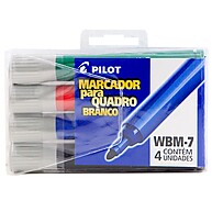 Pincel Quadro Branco Pilot WBM-7: 4 Cores e Recarregável! - imagem 1