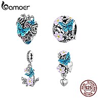 Pingente Borboleta Prata 925 Bamoer: Elegância DIY - imagem 1
