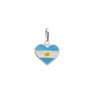Pingente Coração Argentina: Prata 925 e Patriotismo - imagem 1