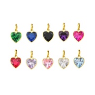 Pingente Coração Ouro 18k Zircônia 8mm: Amor que Brilha! - imagem 1