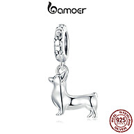 Pingente Corgi Prata 925 Bamoer: Charme e Elegância - imagem 1