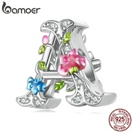 Pingente de Prata 925 Bamoer com Flor - DIY Colar e Pulseira para Meninas - imagem 1