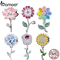 Pingente de Prata 925: Rosas e Lotus Bamoer - imagem 1