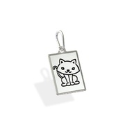 Pingente Gato Patinha Prata 925: Charme Felino! - imagem 1
