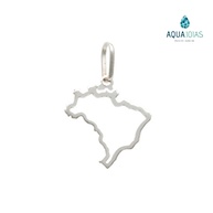 Pingente Mapa do Brasil em Prata 925 - imagem 1