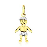 Pingente Menino Ouro 18k: Elegância e Fé - imagem 1