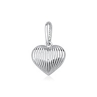 Pingente Prata 925 Coração com Ondas – Elegância e Sentimento - imagem 1