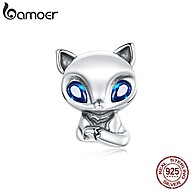Pingente Raposa Prata 925 com Zircon - Charme para Pulseira e Colar - imagem 1