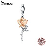 Pingente Rosa de Prata Bamoer 925: Elegância! - imagem 1