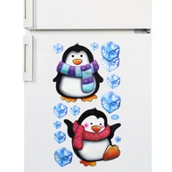 Adesivo 3D Pinguim no Gelo - Decoração Geladeira com Estilo - imagem 1
