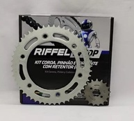 Combo Completo Relação Riffel para NXR 150 Bros (2006-2015): Corrente, Coroa, Pinhão e Graxa Original - imagem 4