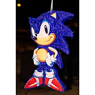 Pinhata Sonic P com Bastão e Confetes – Diversão Garantida! - imagem 1