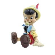 Estatueta Disney Pinóquio e Jiminy Cricket por Jim Shore - Coleção Traditions em Resina Pintada à Mão, 14 cm - imagem 4