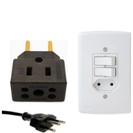 Adaptador Tomada Universal 3 Pinos Preto Benjamin 10A/20A Bivolt - DUPIN Premium - imagem 4