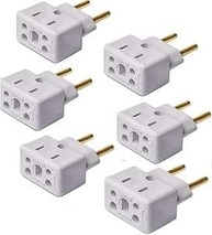 KIT 6 Adaptadores de Tomada Universal 3 Pinos Benjamin 10A/20A Bivolt - Segurança e Versatilidade DM SHOPP - imagem 1