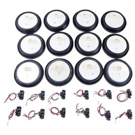 Kit 10 Luzes Traseiras LED 24V Redondas 10cm para Caminhão - Branco 3 Pinos - imagem 5
