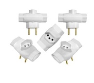 Kit 3 Adaptadores de Tomada Universal T 3 Entradas 2 Pinos 10A - Mais Conexões! - imagem 1
