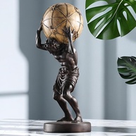 Estátua do Atlas Grego - Escultura Decorativa para Casa e Escritório | 40cm | Resina Pintada à Mão - imagem 1