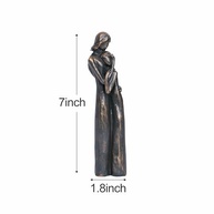 Estátua Mãe e Filha 18cm - Presente Significativo Pintado à Mão - imagem 4
