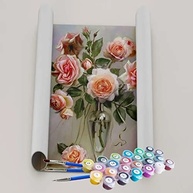 Kit Pintura Terapêutica com Vaso de Rosas Lindas - Pinte e Relaxar - imagem 3