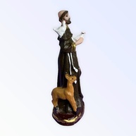 São Francisco de Assis - Escultura em Resina 7 cm | Detalhes Minuciosos e Pintura Artesanal - imagem 3