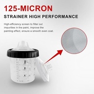 RRJ Copo Descartável para Pistola de Pintura HVLP/LVLP - 600ml com 50 Forros + Adaptadores - imagem 5