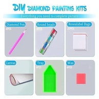 KIT PINTURA DIAMANTE 5D 29x40cm - ARTE FAÇA VOCÊ MESMO PARA ADULTOS COMPLETO - imagem 4