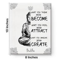 Arte Espiritual Budista em Tela | Pintura 'What You Think You Become' para Sala de Meditação - imagem 3