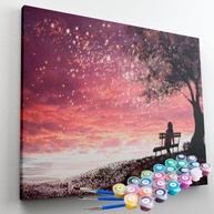 Kit Pintura Terapêutica - Maravilhoso Fim da Tarde | Pintura Relaxante para Crianças e Adultos - imagem 1