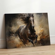 Quadro Decorativo Pintura de Cavalo 130x90cm - Arte Moderna para Quarto e Sala - imagem 4