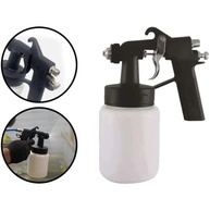 Pistola de pintura de Ar Direto c/caneco 650 ml Pulverizadora de tinta esmalte, sintetica, latex, automotiva, Parede 2 bicos 30 40 PSI - imagem 5