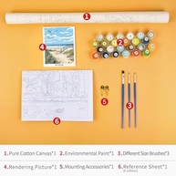 TUMOVO Pintura por Números para Adultos - Kit Completo com Tela 40x50cm, Tintas e Pincéis - Ideal para Iniciantes e Artesanato - imagem 4