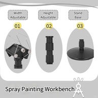 Suporte Giratório Ajustável para Pintura de Modelos em Spray - ABS Premium - imagem 4