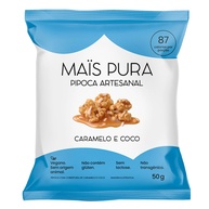 Pipoca Caramelo e Coco: Sabor Artesanal 50g - imagem 1