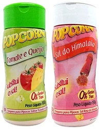 Temperos P/ Pipoca Popcorn Cx 12 Frascos. 6 Tomate e Queijo - 6 Sal do Himalaia - imagem 2