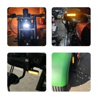 Pisca Seta LED Café Racer Moto Custom - Preto Cromado Laranja (Par) - imagem 4