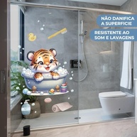 Adesivo Safari Infantil Lavável e Seguro - Design Criativo para Quarto de Bebê, Piscina e Banheiro Kids - imagem 4