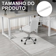 120 * 90 cm Protetor de Piso Flexí­vel Transparente, Tapete Transparente para Cadeira de Escritório, Tapete Protetor de Piso - imagem 3