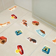 Adesivo Cachorros Antiderrapante para Piso de Banheiro - 14 Unidades com Design Divertido e Segurança Confiável - imagem 3